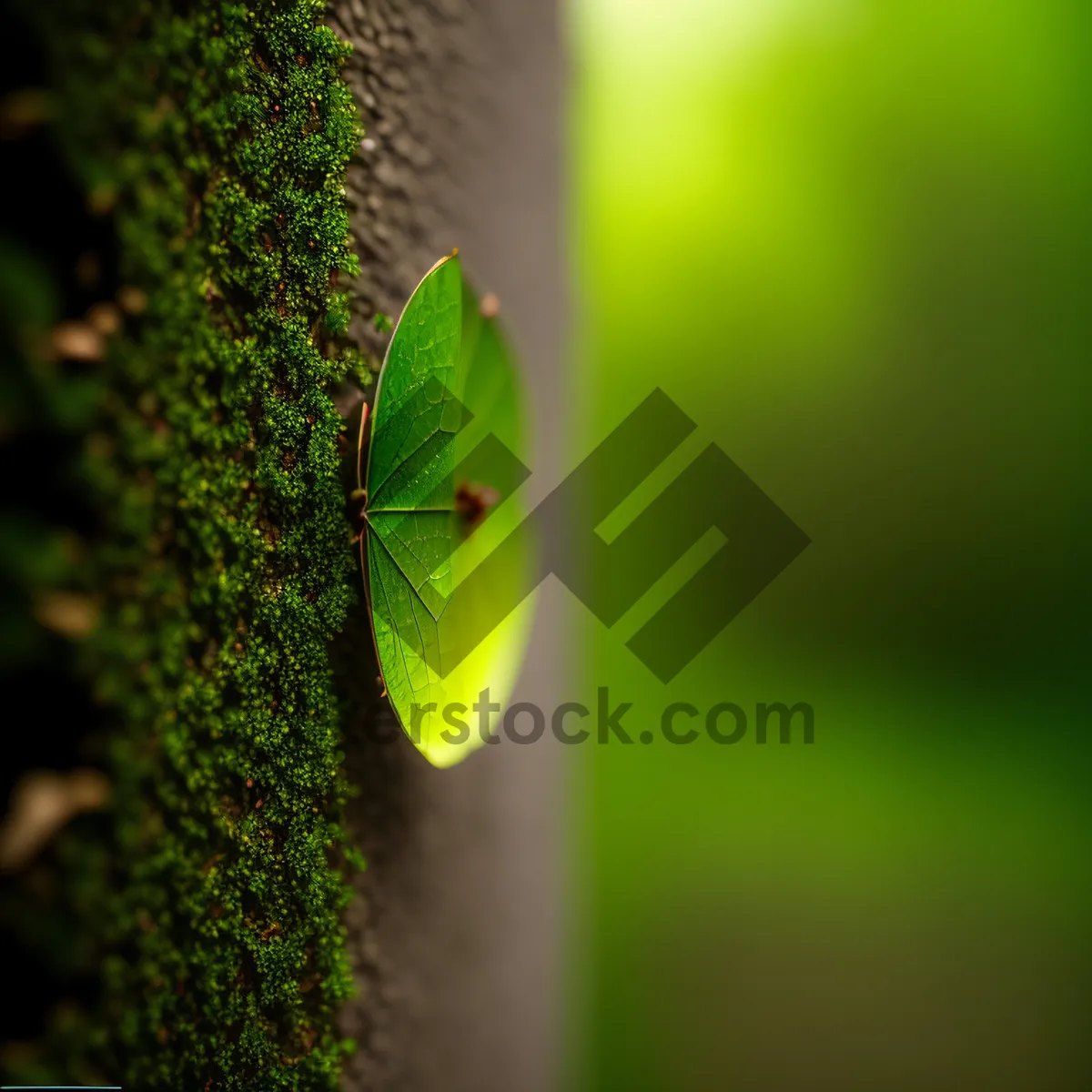 Picture of Vibrant Lacewing Among Lush Garden Foliage