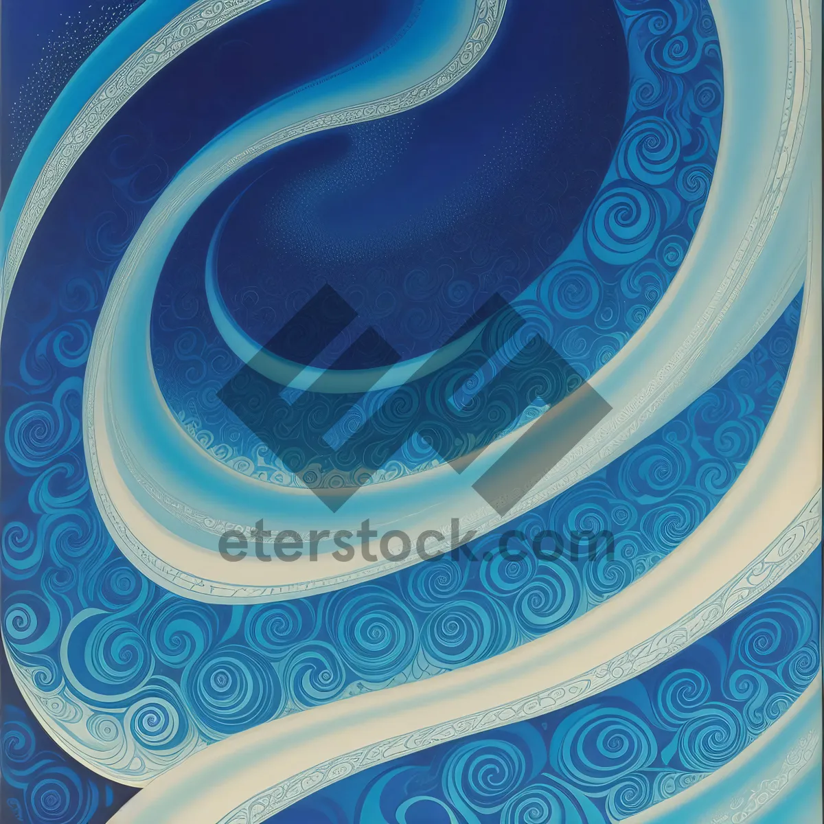 Picture of Spiraling Motion: Abstract Worm Fractal Design