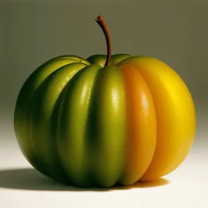 Fresh Fall Harvest: Sweet Pepper and Ripe Pumpkin