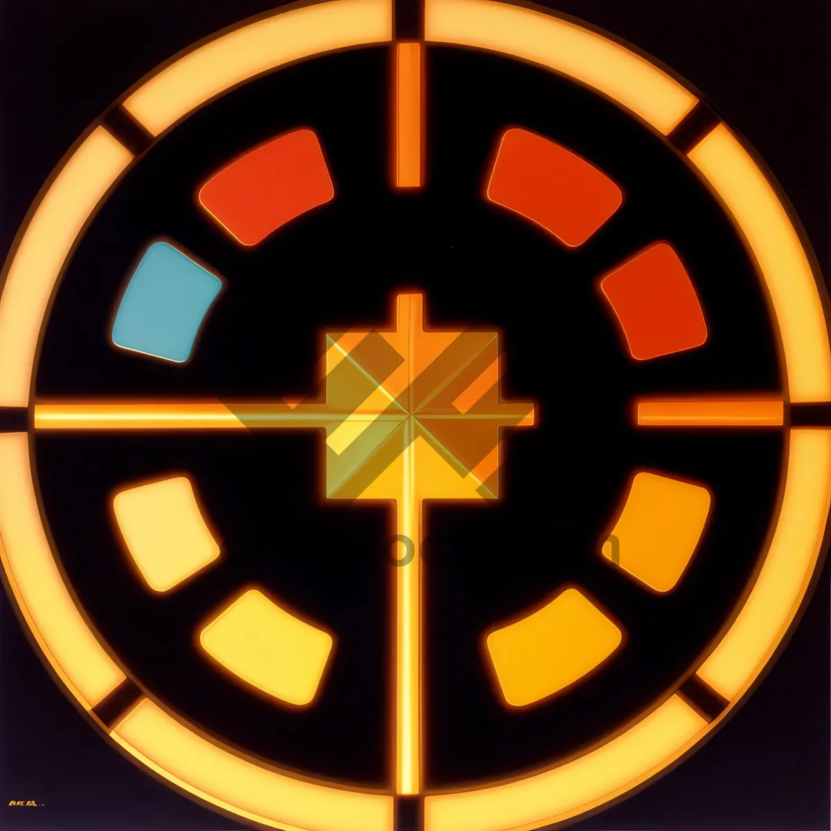 Picture of Shiny Black 3D Pumpkin Button Icon