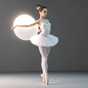 Graceful ballet dancer showcasing elegant leg movements