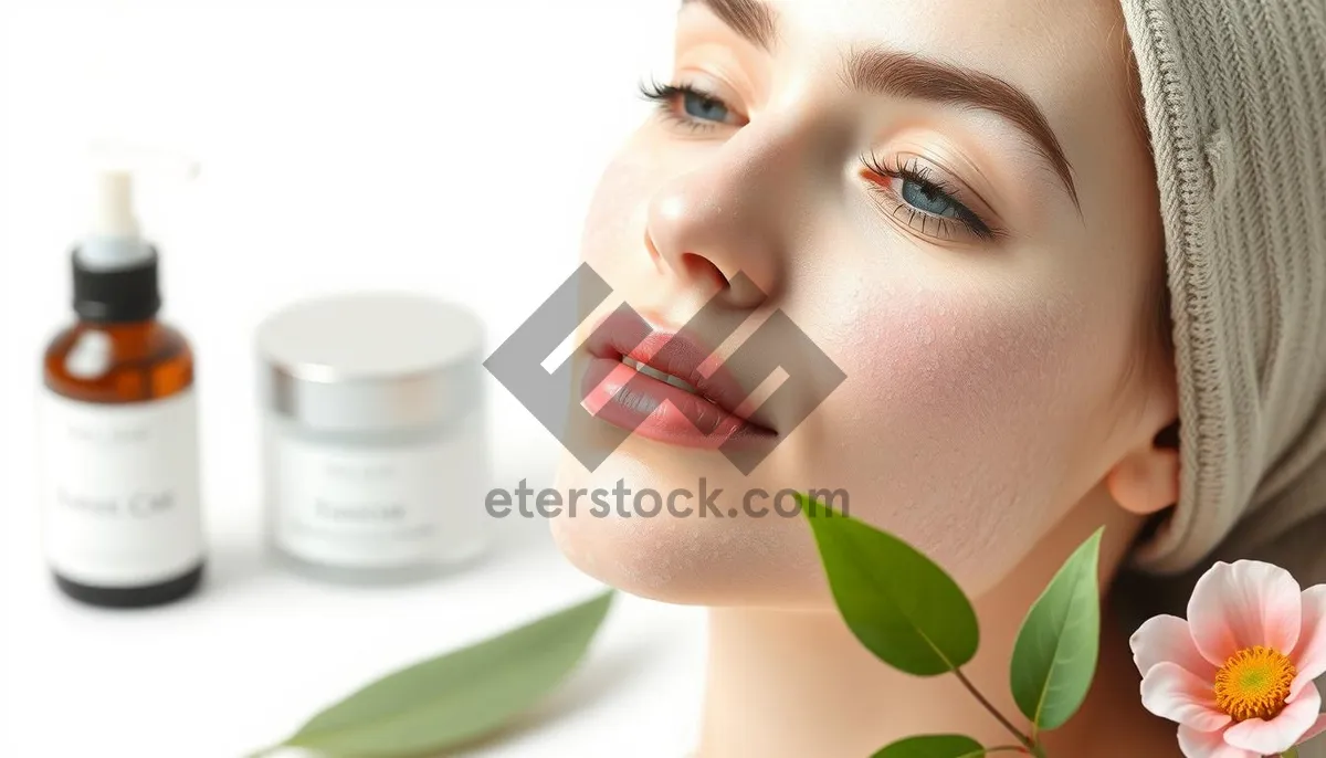 Picture of Attractive lady with fresh makeup and glowing skin.