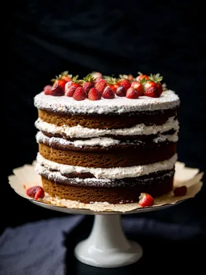 Delicious Raspberry Cake with Fresh Berries