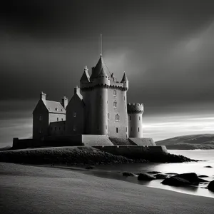 Ancient Tower Rising Above Historic River