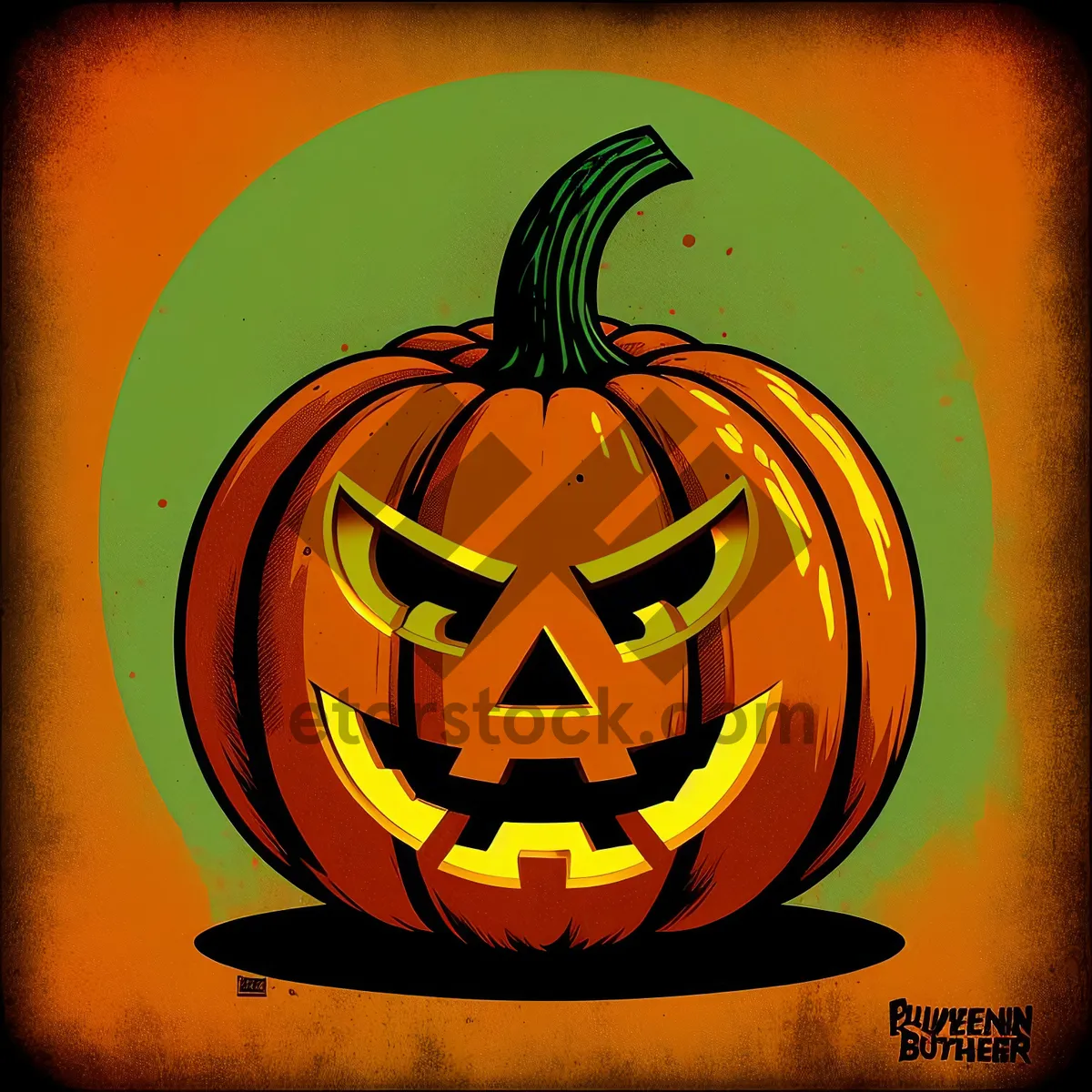 Picture of Spooky Jack-o'-Lantern Candle: Autumn Halloween Decoration