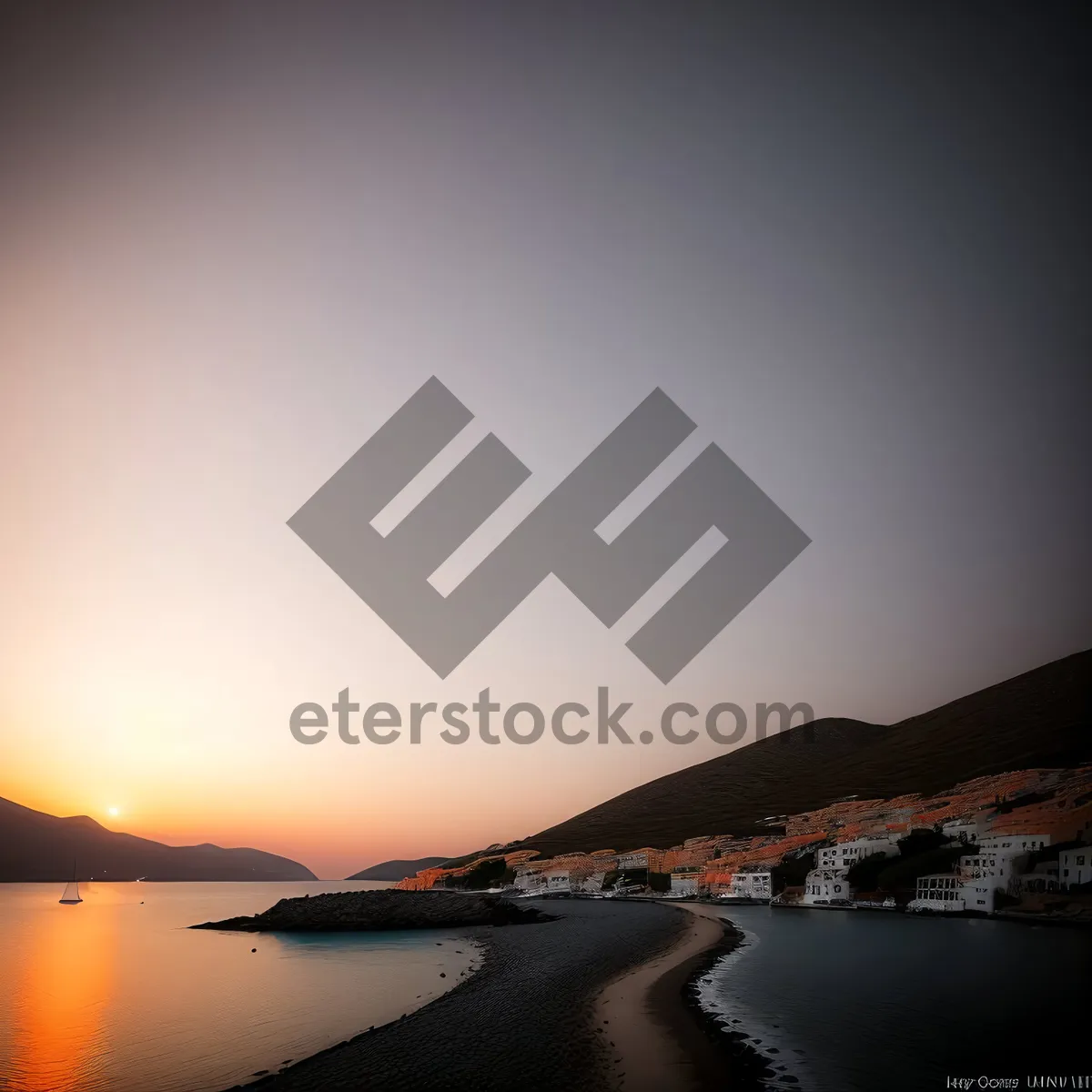 Picture of Serene Horizon: Sunset over the Ocean