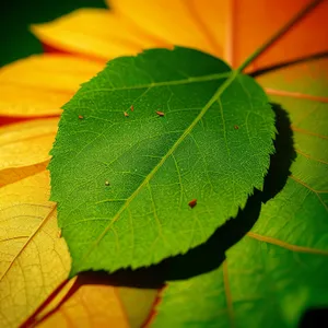 Vibrant Maple Leaf in Autumn Forest