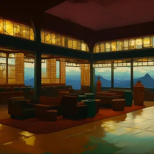 Modern Classroom Interior with Stylish Furniture