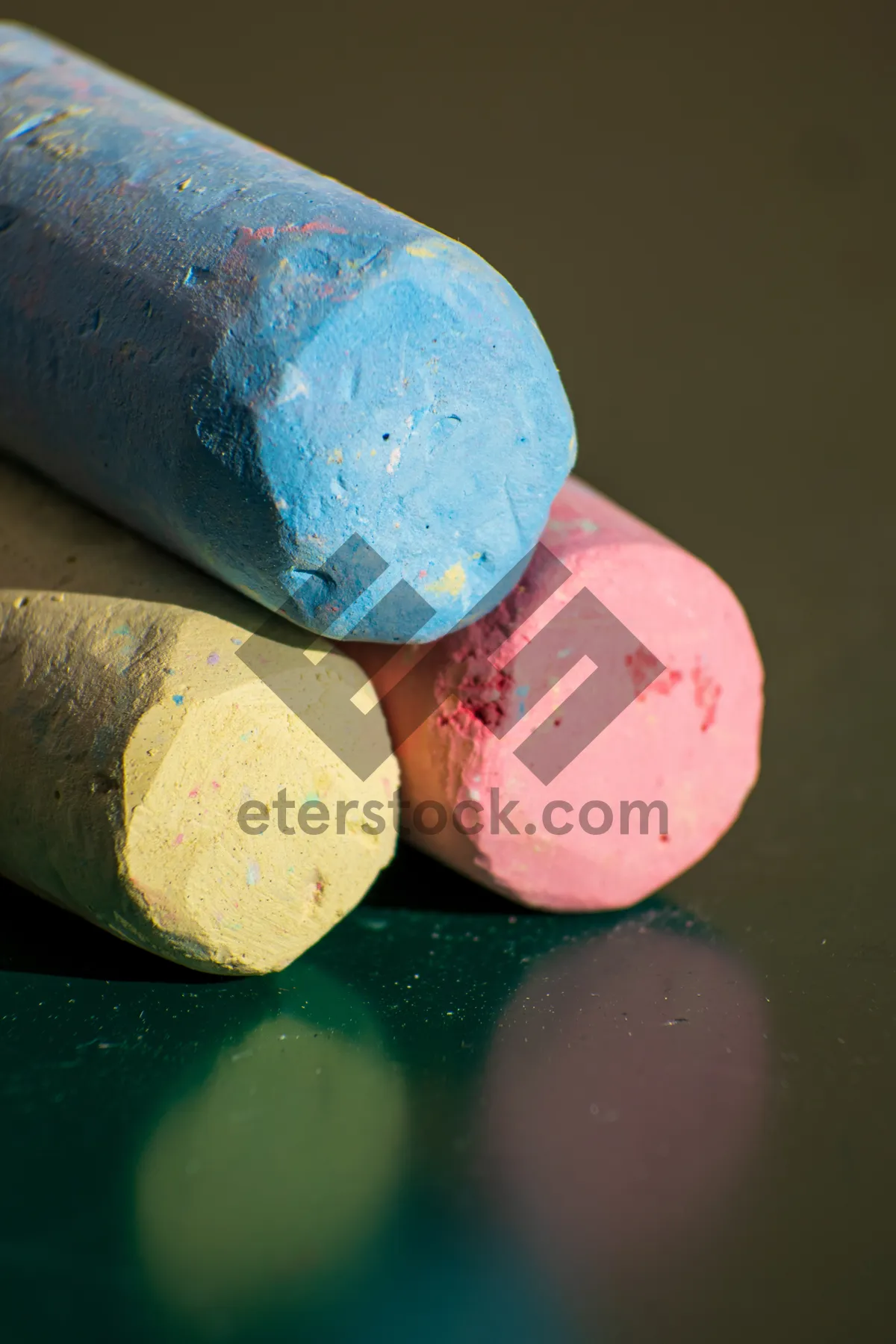 Picture of Colorful Candy Eraser with Pink Drawing Chalk