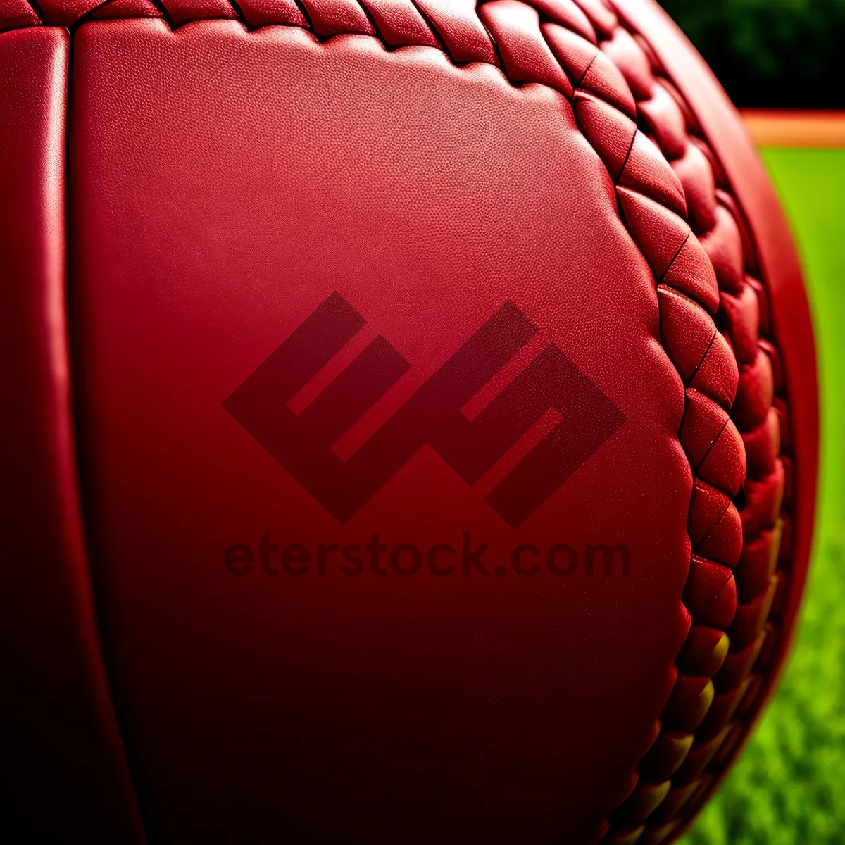 Picture of Baseball Glove and Ball on Grass