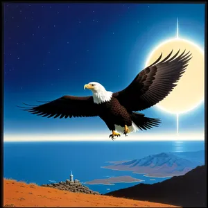 majestic bald eagle soaring through the sky