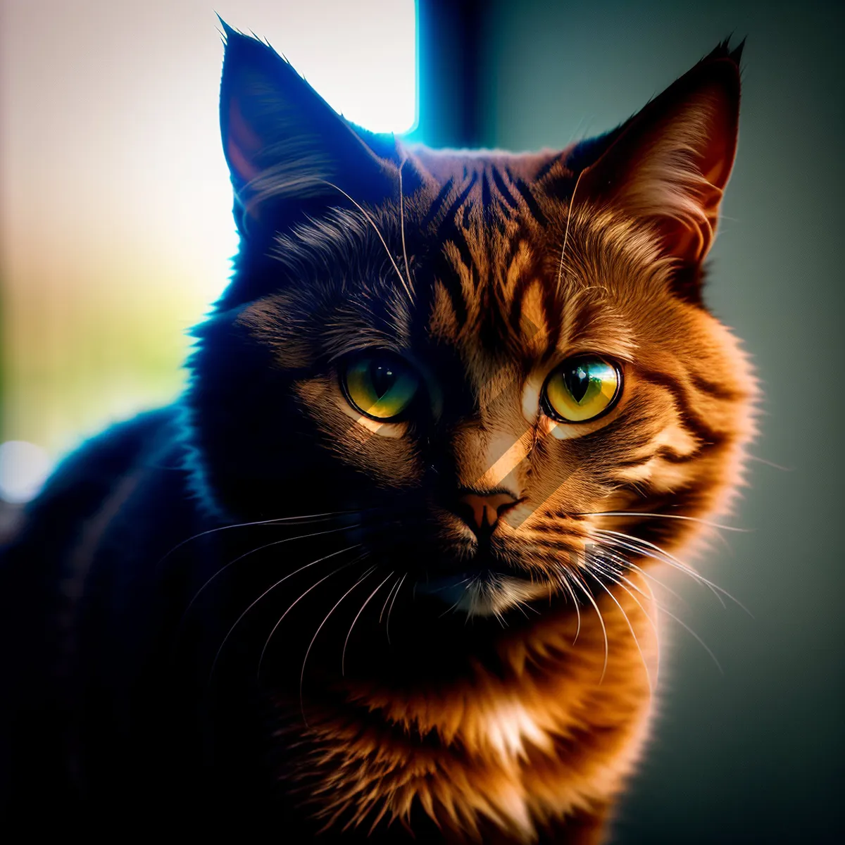 Picture of Furry Feline with Adorable Whiskers