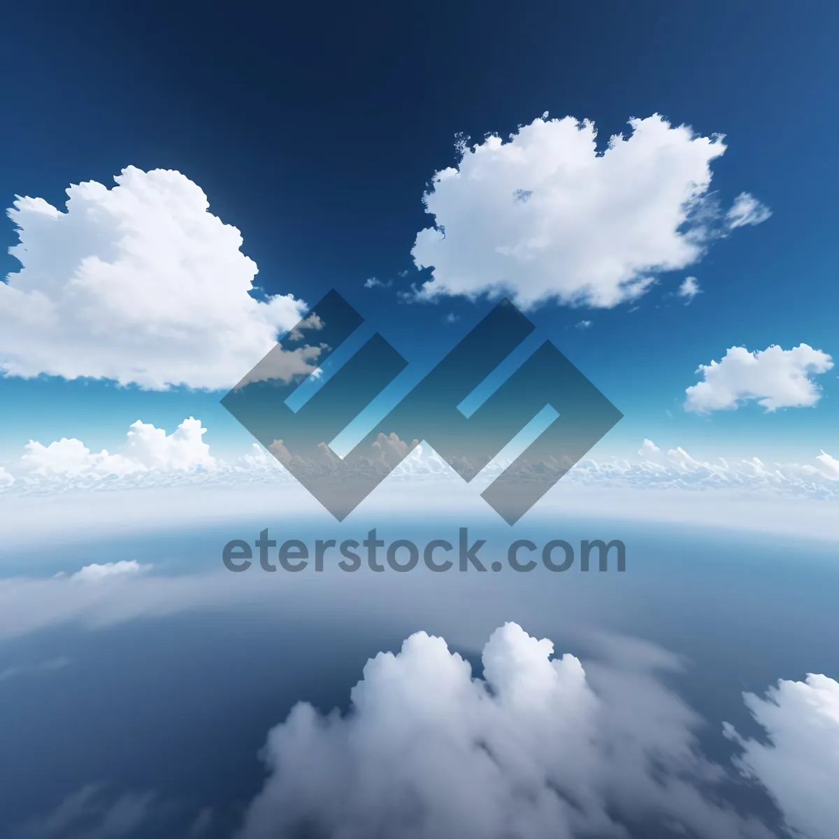 Picture of Vibrant Cumulonimbus in Clear Blue Sky