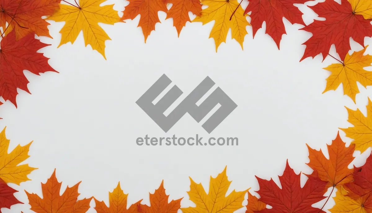 Picture of Autumn Foliage: Maple and Oak Leaves in Orange