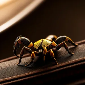 Black Arthropod Beetle - Close-up Wildlife Insect