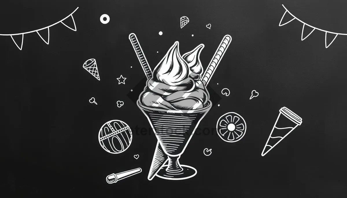 Picture of Black Glass Art Graphic Illustration.
