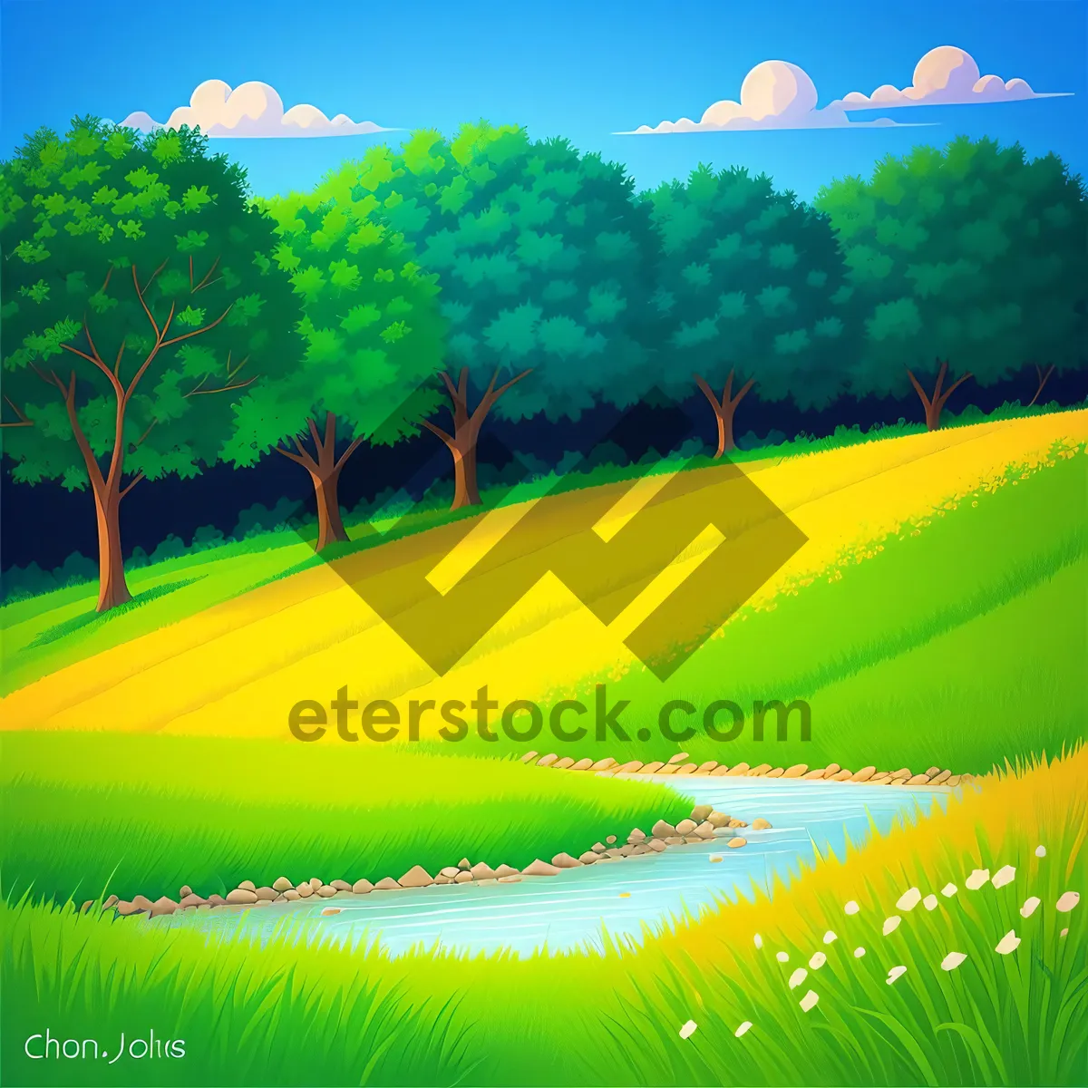 Picture of Serene Golf Haven: Vast Meadow with Rolling Hills