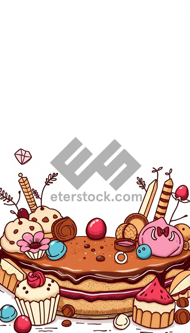 Picture of Floral Cartoon Holiday Card with Deer and Bunny