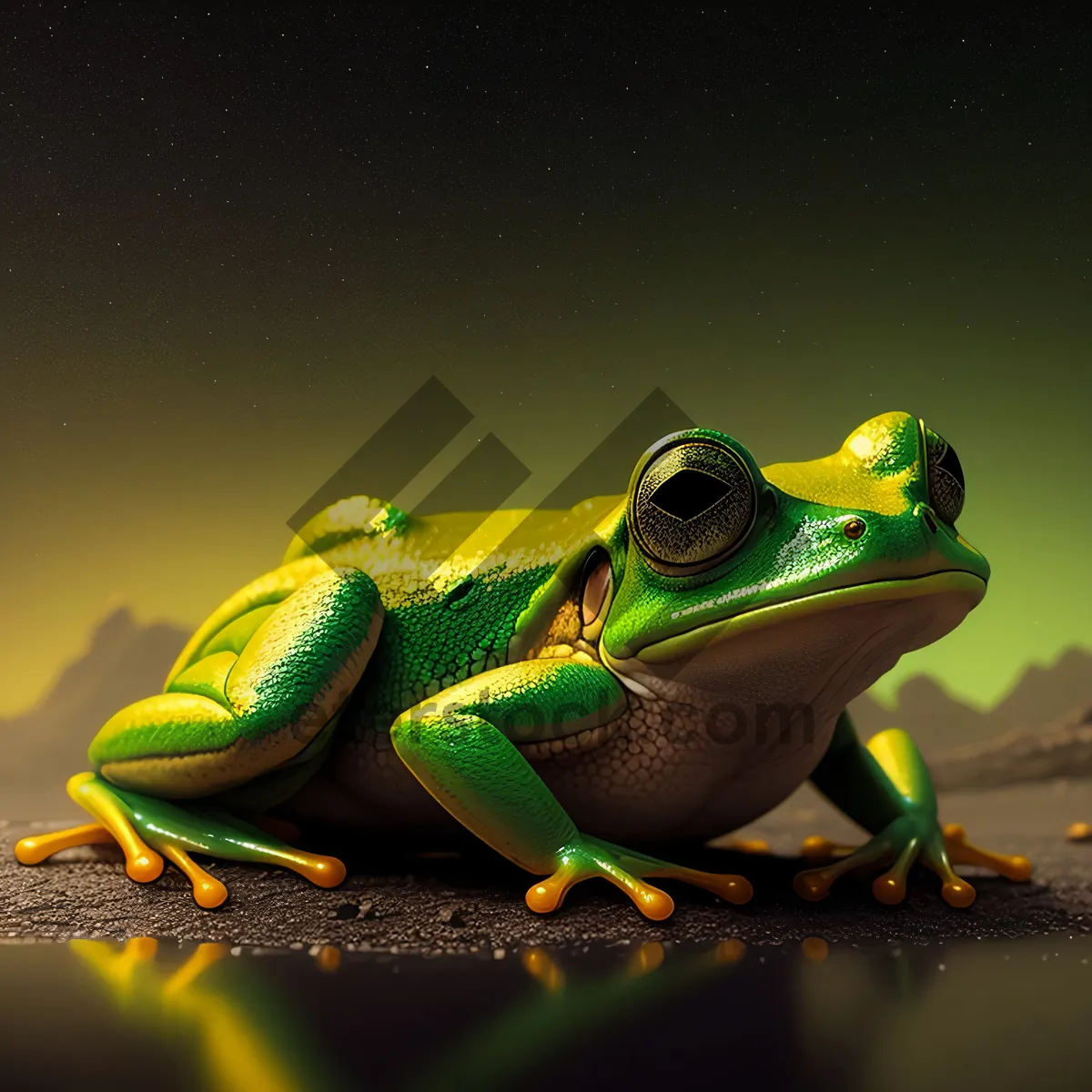 Picture of Colorful Eyed Tree Frog in Wildlife Abstraction