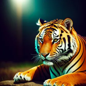 Fearsome Tiger: Majestic and Dangerous Wildlife Predator