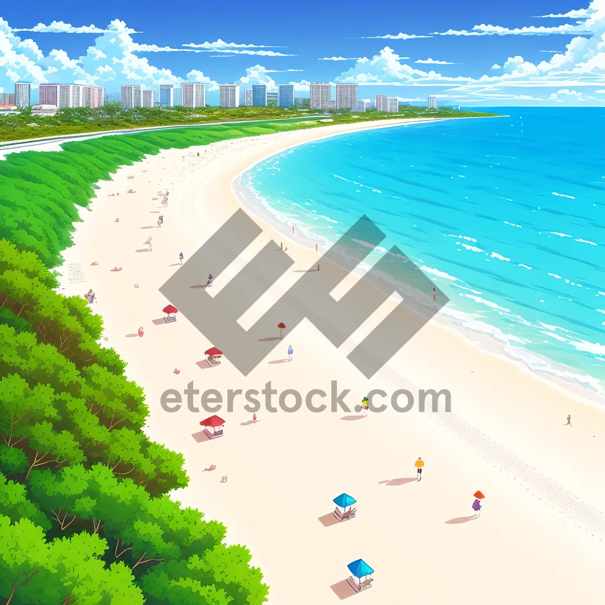 Picture of Tranquil Coastal Oasis: Sunny Beach and Clear Blue Waters