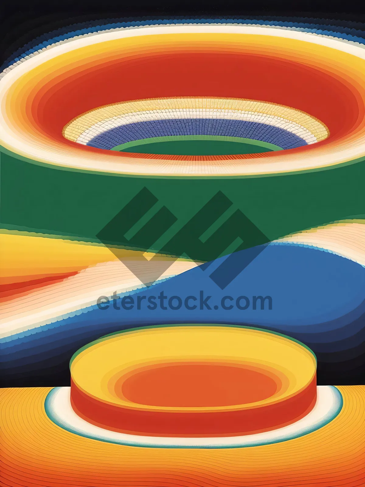 Picture of Vibrant 3D Colorful Bowl Art