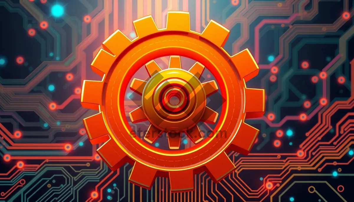 Picture of Graphic Circle Design: Artistic Light Show Illustration