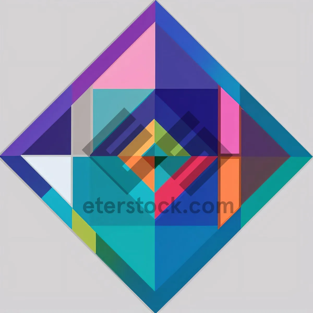 Picture of 3D Pyramid Sign Icon - Symbolic Design