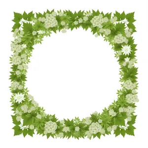 Floral Oak Leaf Frame: Nature-Inspired Spring Decoration