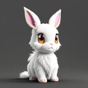 Fluffy Bunny with Cute Floppy Ears