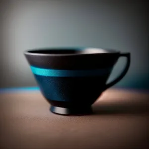Hot Espresso in Ceramic Cup with Saucer
