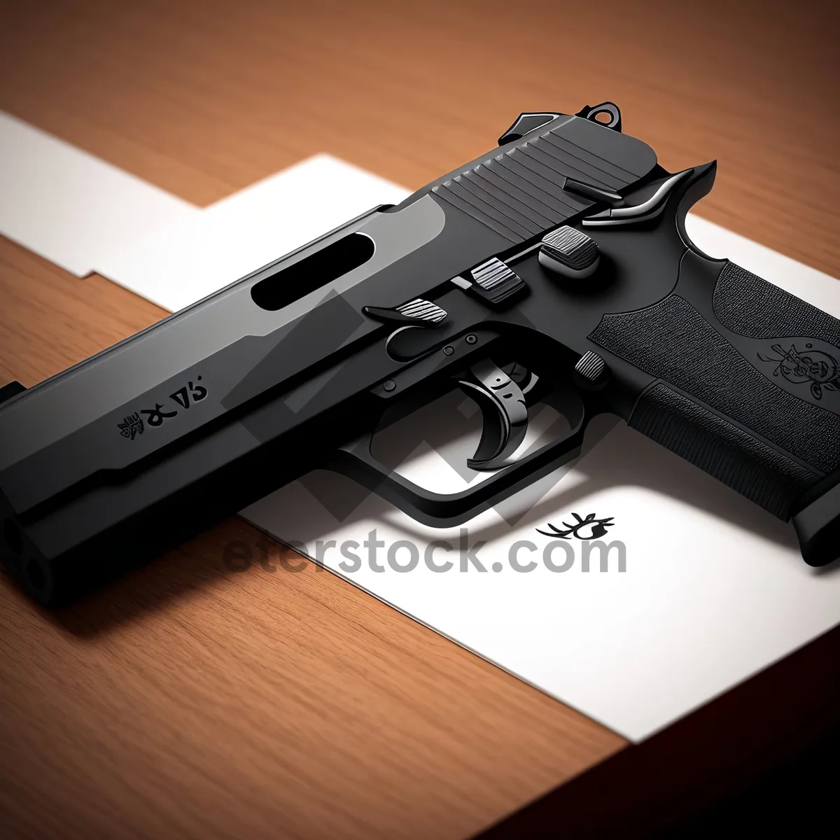 Picture of Deadly Firepower: Metal Handgun for Military Operations