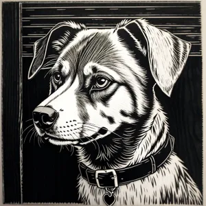 Cute Dalmatian Canine: Black & White Pet Portrait