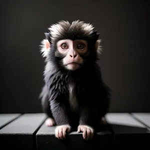 Majestic Black Monkey Portrait in the Wild