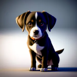 Cute Brown Puppy with Black Nose