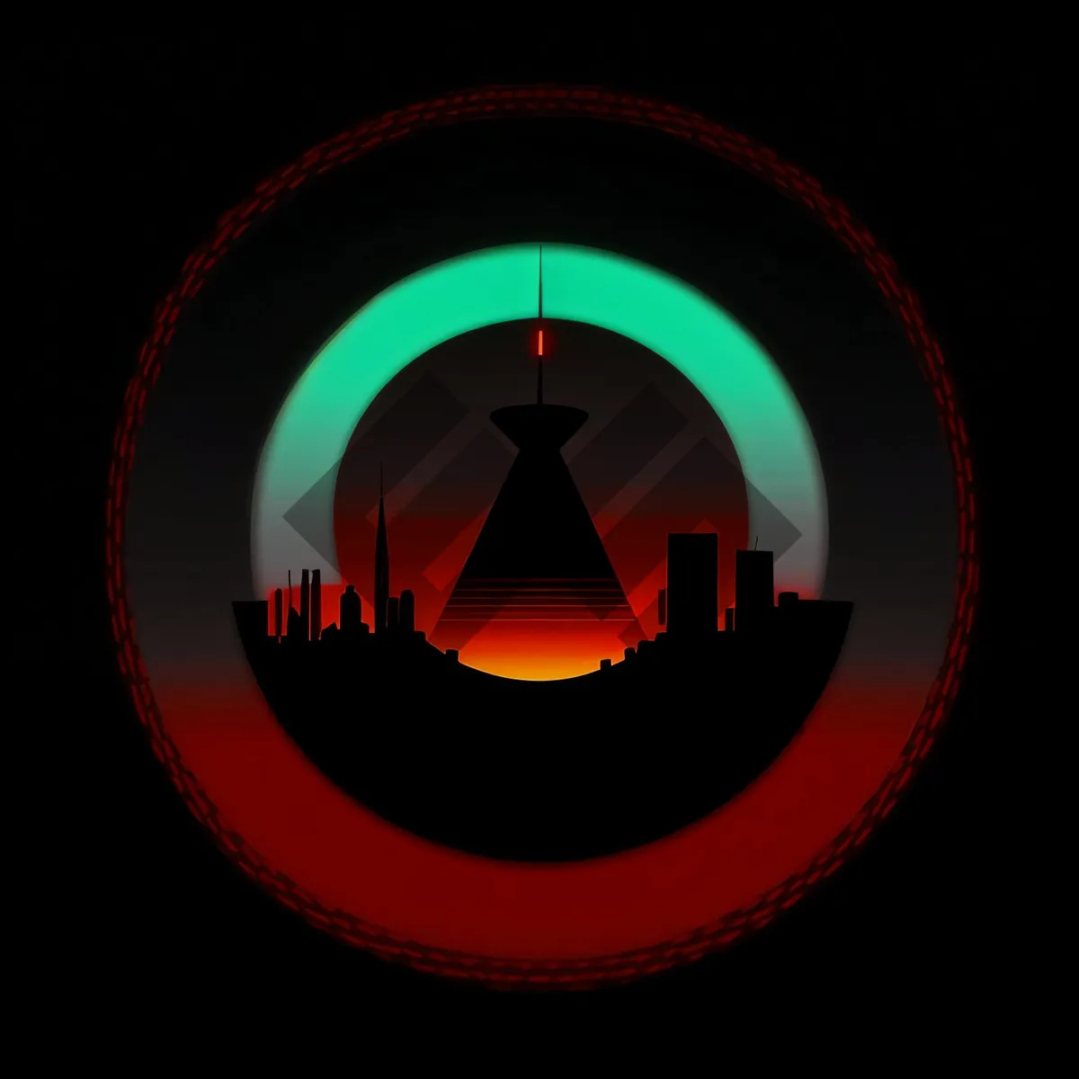 Picture of Black and Yellow Graphic Design Button Set