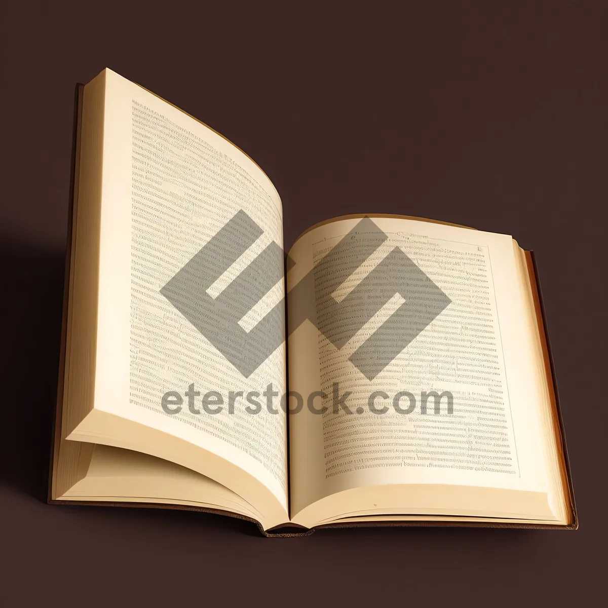 Picture of Blank Notebook Open on Empty Page for School