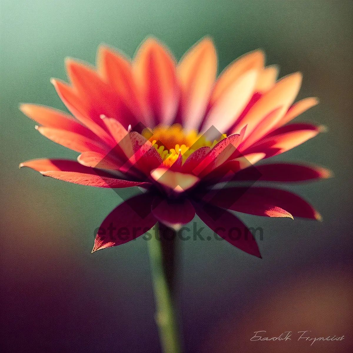 Picture of Blooming Pink Daisy Petals in a Summer Garden