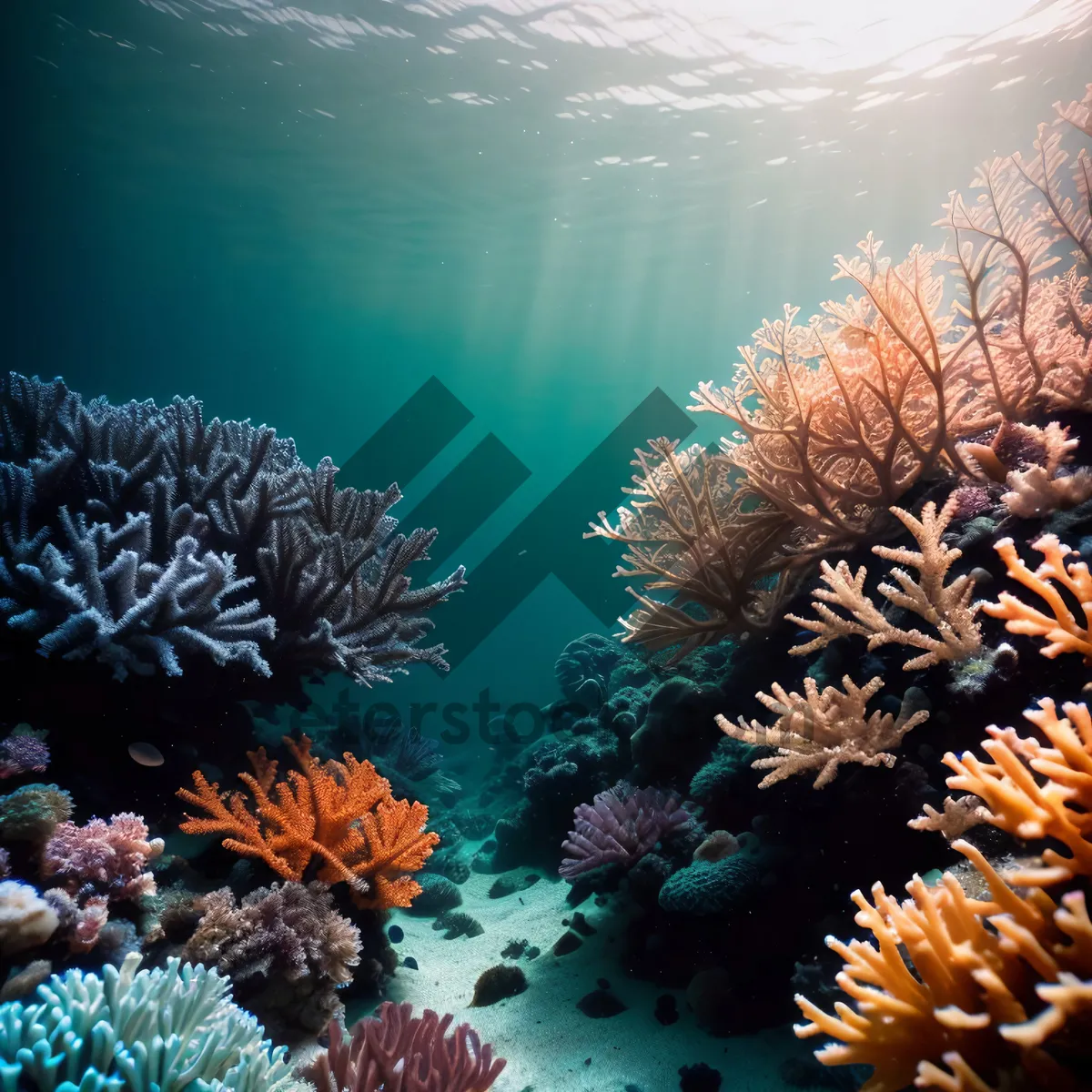 Picture of Vibrant Marine Life in Coral Reef