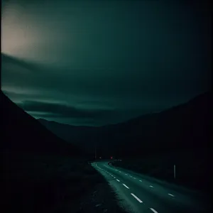 Scenic Skyline Sunset on Rural Highway