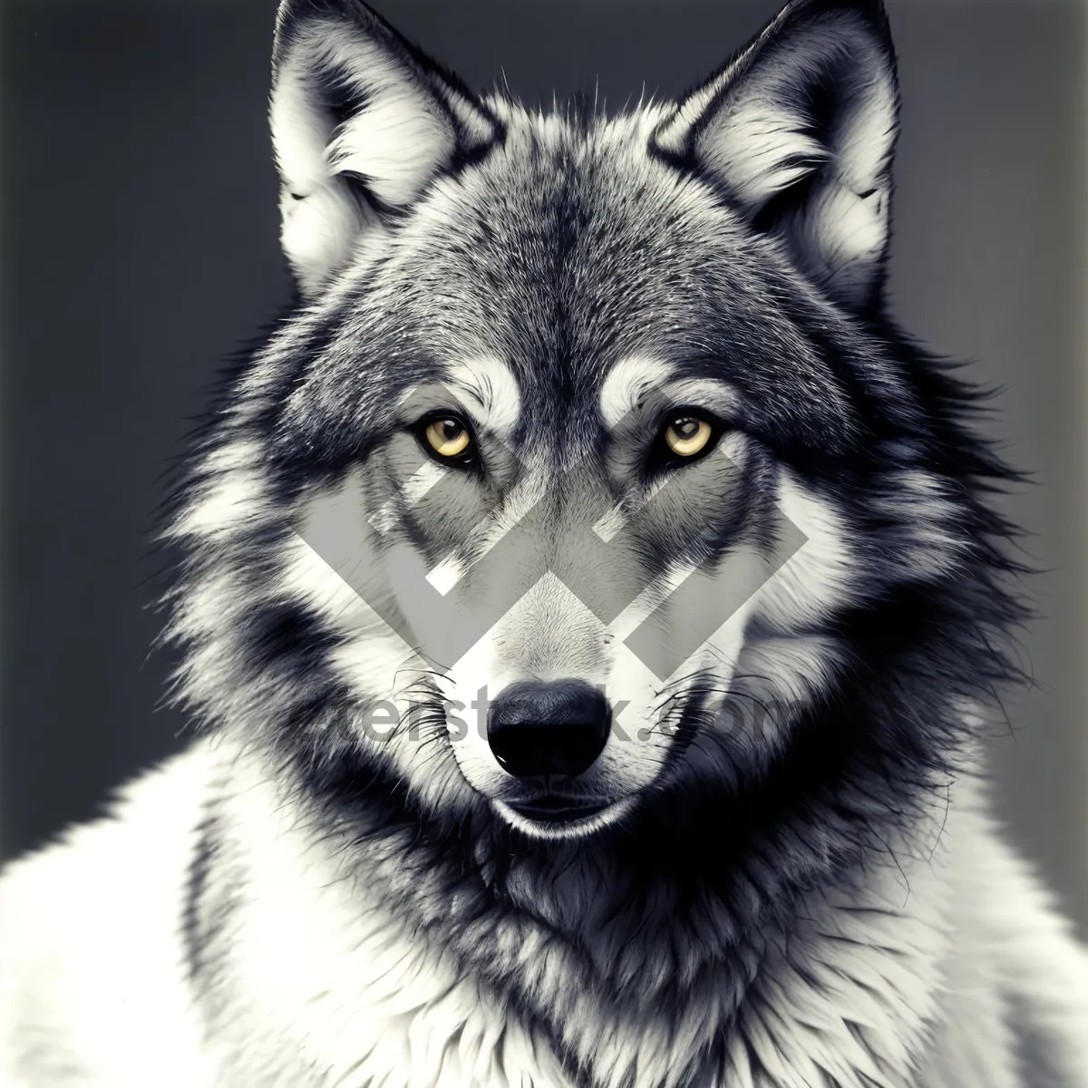 Picture of Canine Cutie: Adorable Timber Wolf Dog with Stunning Eyes