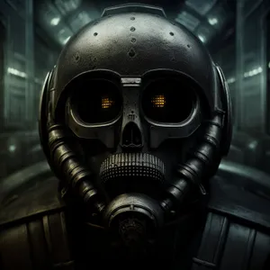 Protective Gas Mask for Military Soldier in Toxic Environment