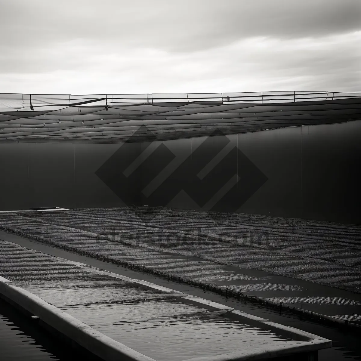 Picture of City Pier Solar Array with Skyline Reflection