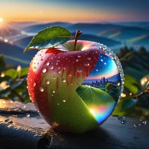 Fresh and Juicy Apple Close-up Shot