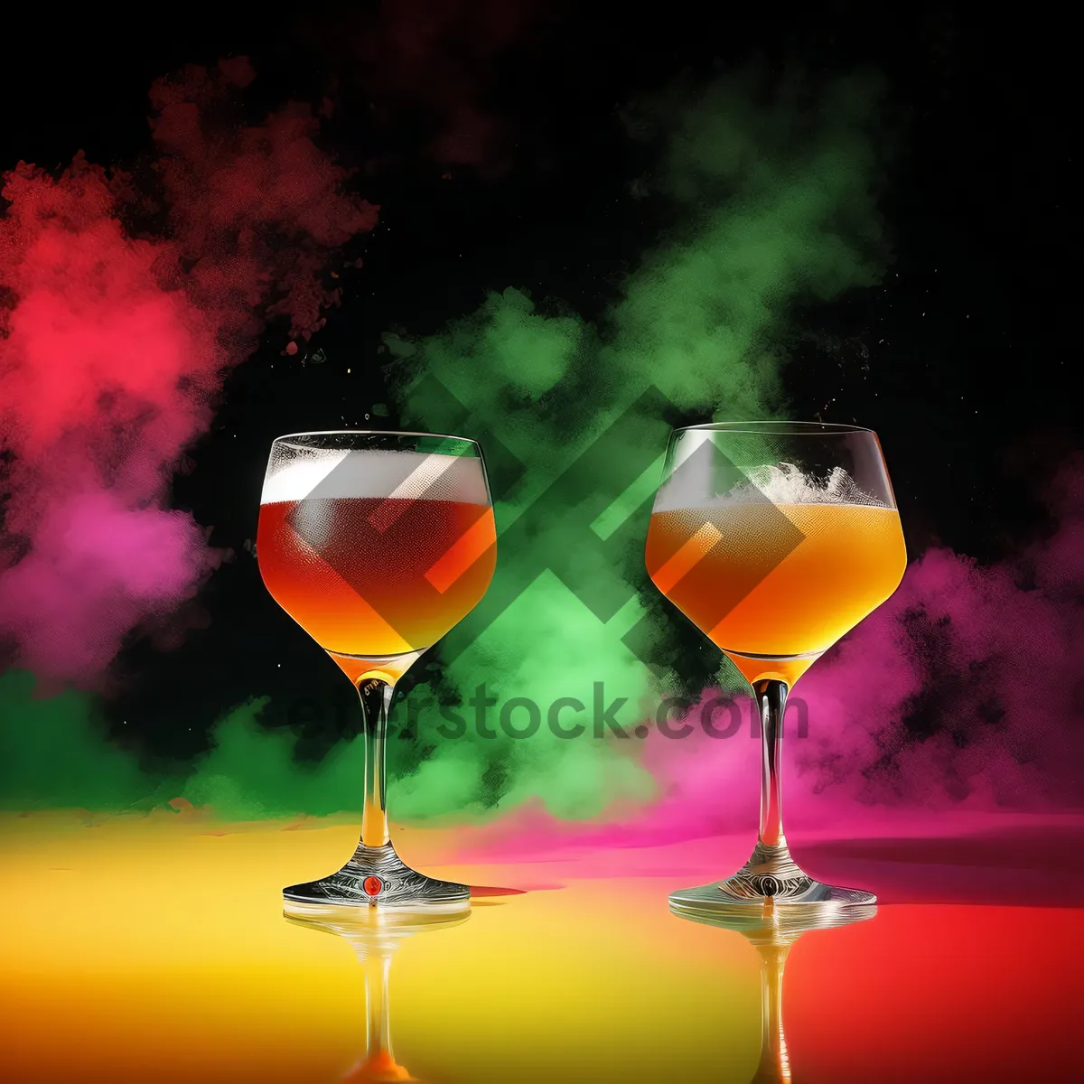 Picture of Party Cocktail Glass with Refreshing Wine Martini