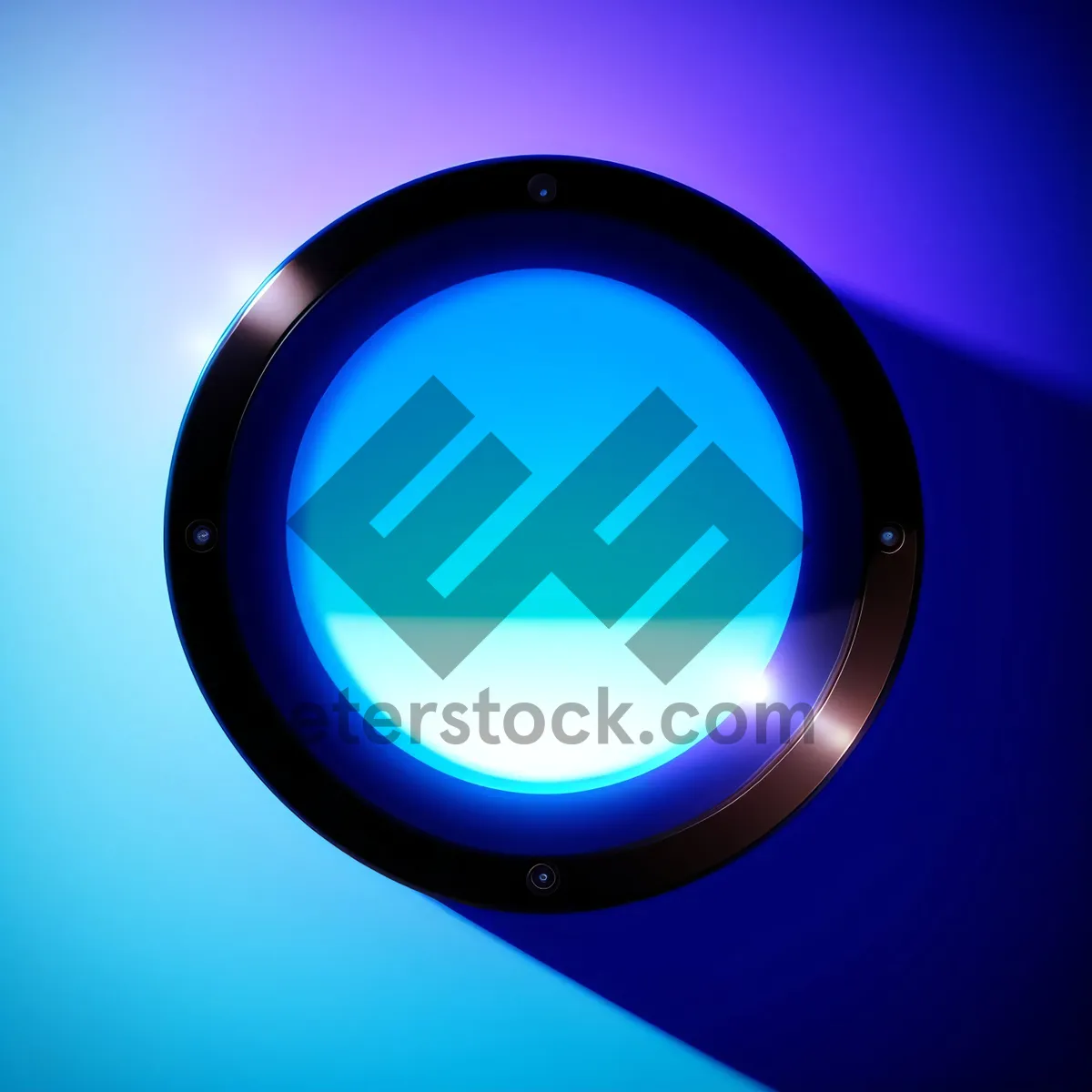 Picture of Glossy Round Button Icon with Reflection