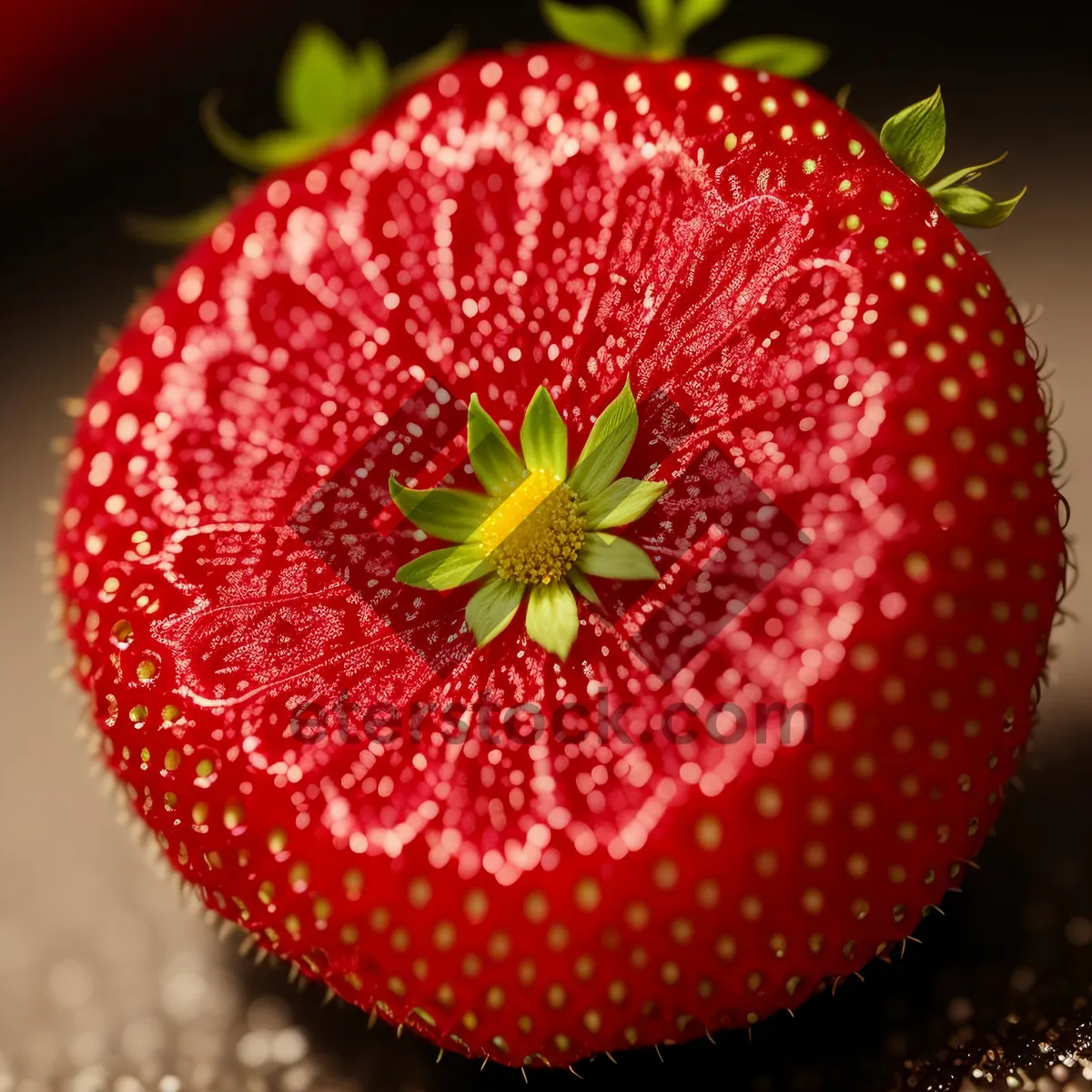 Picture of Vibrant, Freshly-Picked Strawberry Delights the Senses