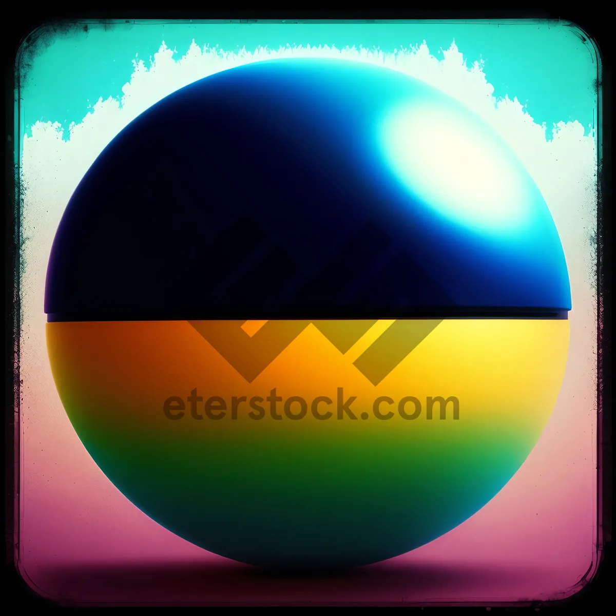 Picture of Shiny glass web icon set with bright orange round buttons.