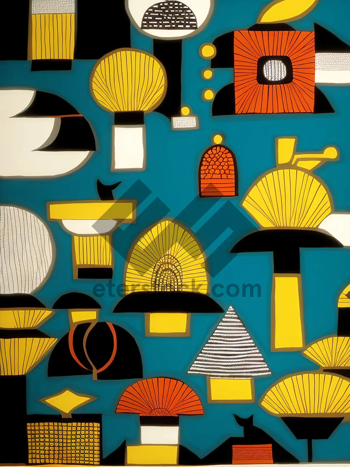 Picture of Graphic symbol icon design set in heraldry style.