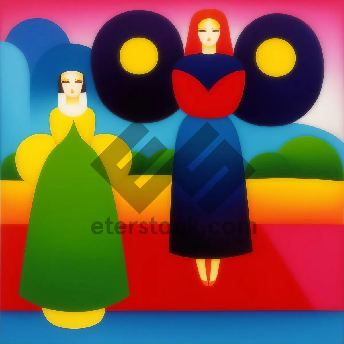 Picture of Cartoon icons at resort area